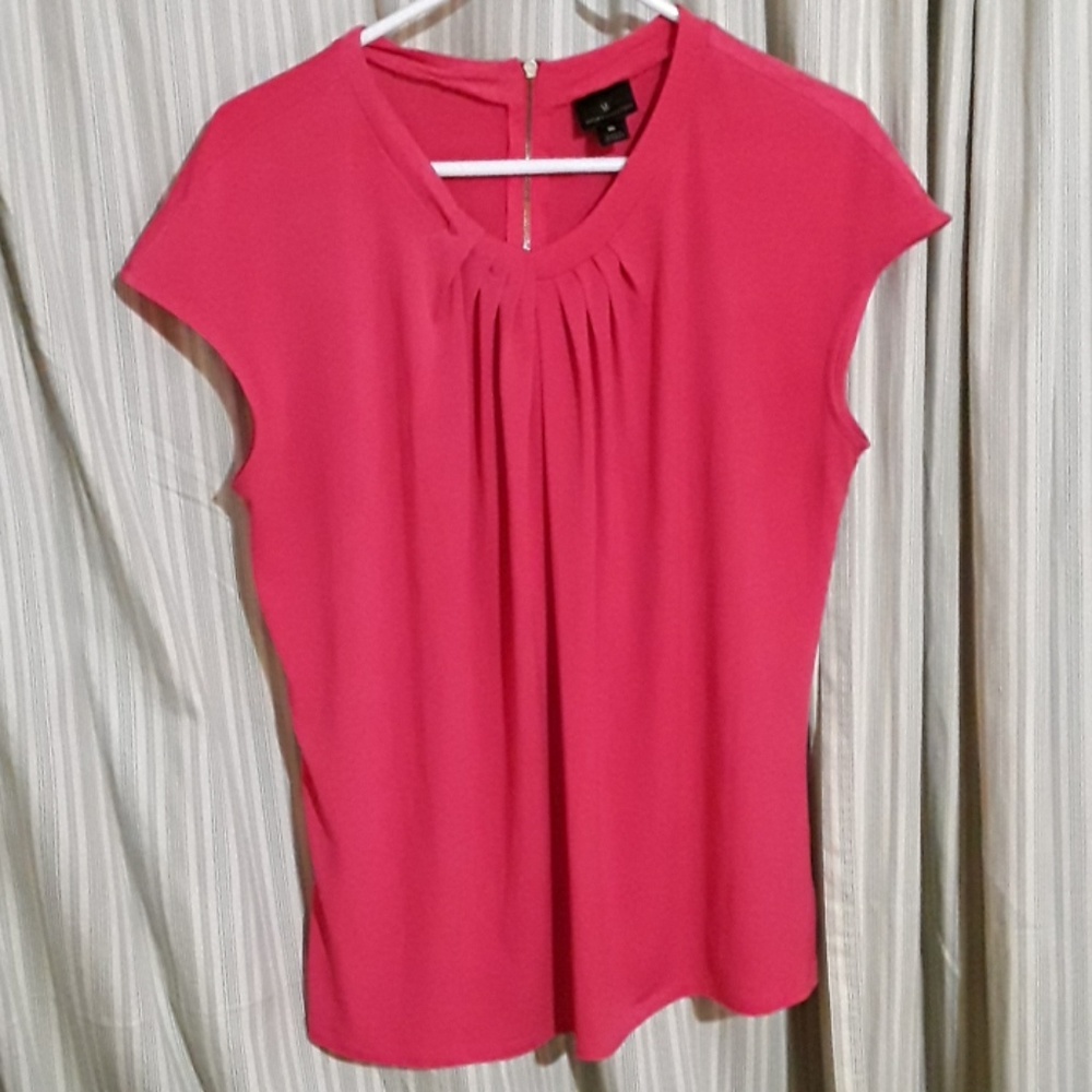 Worthington XL cap sleeve zipper top